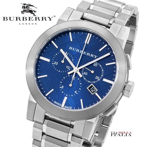 Burberry BU9363 Men's Blue Silver Chronograph 42mm Watch